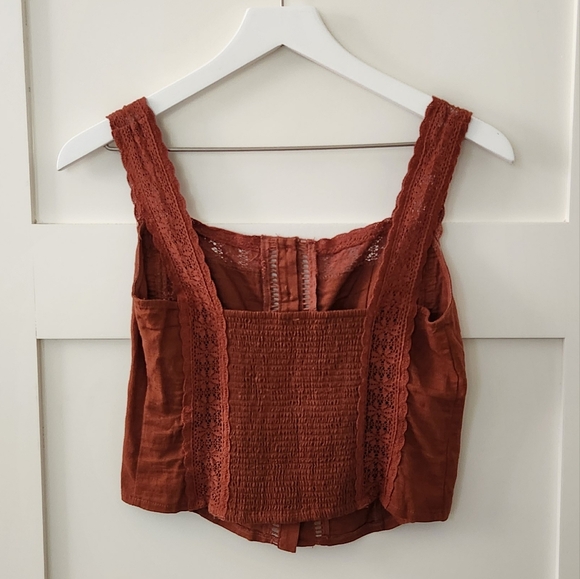Free People Maggie Lace Tank Top in Coconut Shell - Picture 6 of 8
